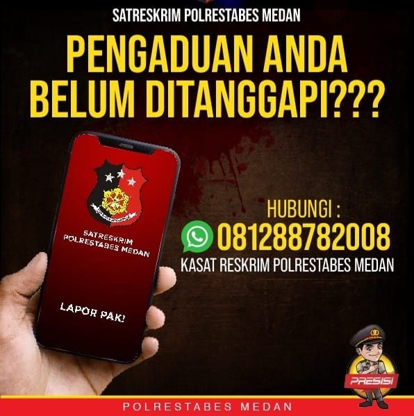 Layanan Aduan Langsung ke Nomor Satreskrim Polrestabes Medan Dapat Respon Positif