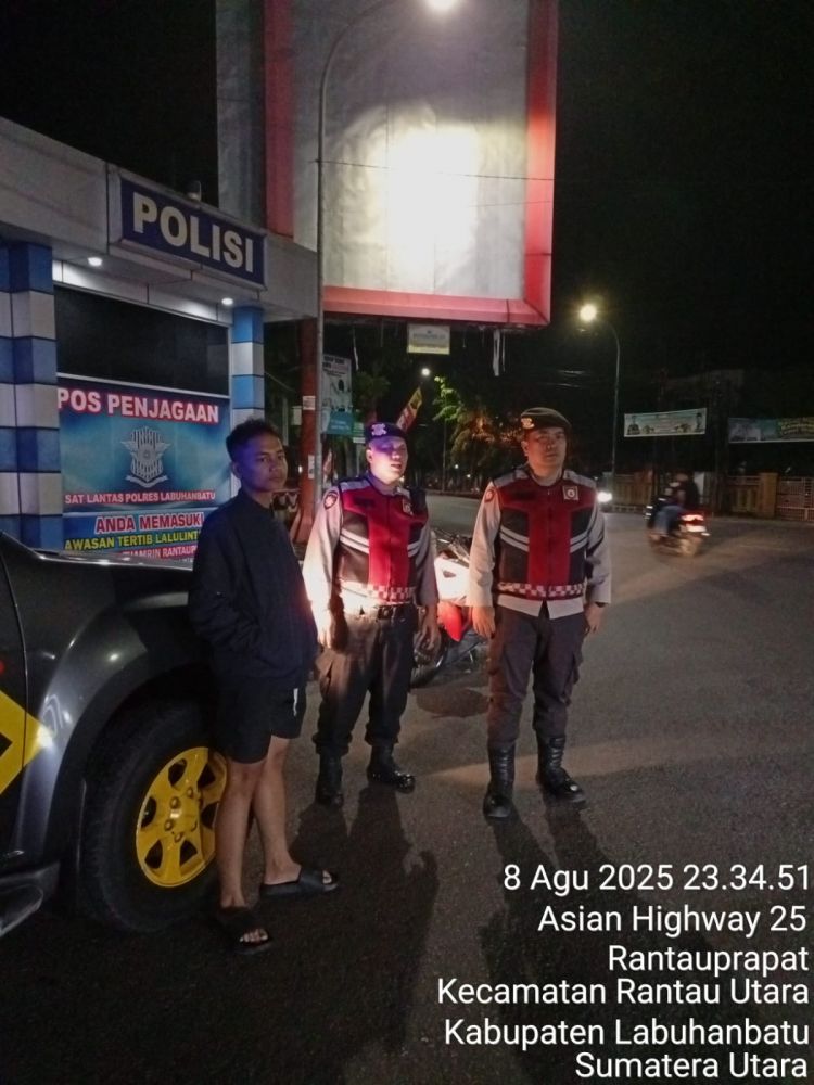 Polres Labuhanbatu Gencarkan Patroli Blue Light Jaga Situasi Kondusif