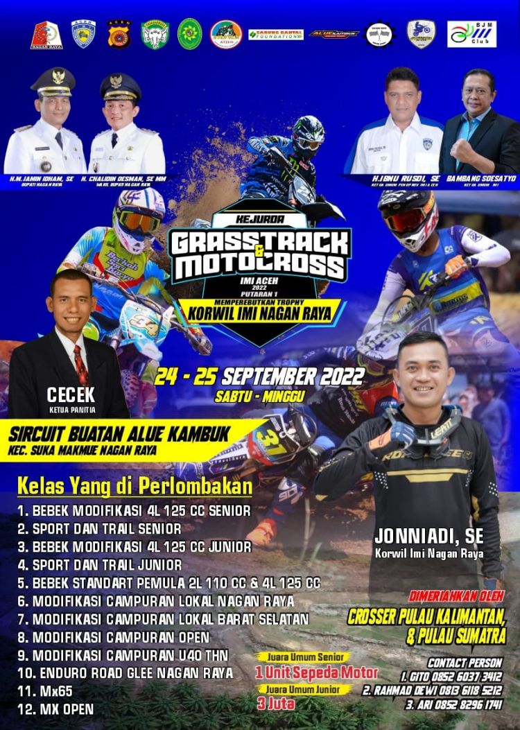 Bupati Nagan Raya Resmikan Lapangan Grasstrack Dan Motor Cross Sirkuit Buatan Alue Kambuk