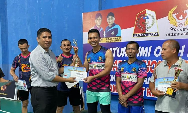 Kapolres Nagan Raya AKBP Setiyawan Eko Prasetiya,Kembali Raih Juara I Turnamen PB Kuala Raya Cup IV