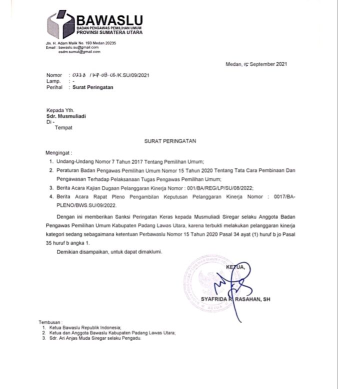 Terlibat Kasus Dugaan Penipuan, Oknum Komisioner Bawaslu Paluta Dinilai Cederai Nama Lembaga