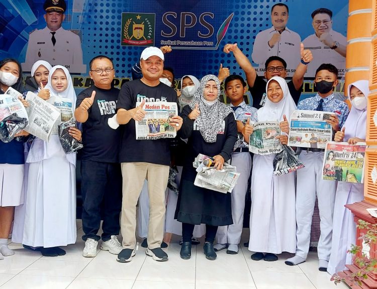 Ribuan Siswa SMP di Langkat Ikuti Kampanye Baca Koran SPS Sumut