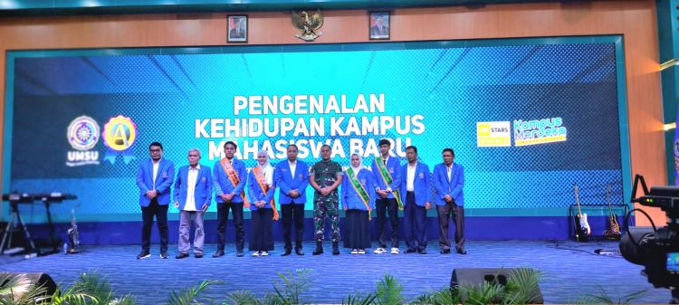 Tanamkan Nasionalisme, Aster Kasdam I/BB Berikan Materi Wasbang ke Mahasiswa Baru UMSU