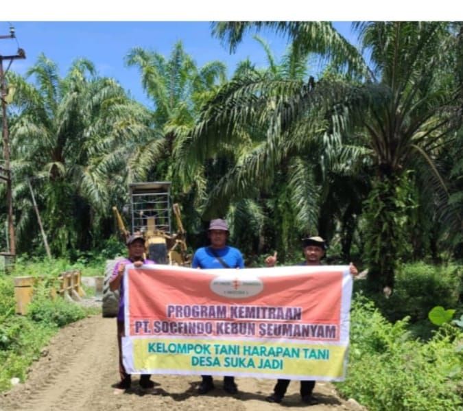 PT Socfindo Peduli dan Bangun Infrastruktur Akses Jalan Masyarakat