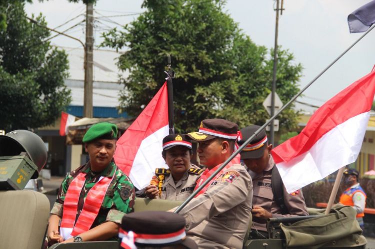 2000 Peserta Ramaikan Kirab Merah Putih dan Tausiyah Kebangsaan di Kampus Kebangsaan Setukpa Lemdiklat Polri