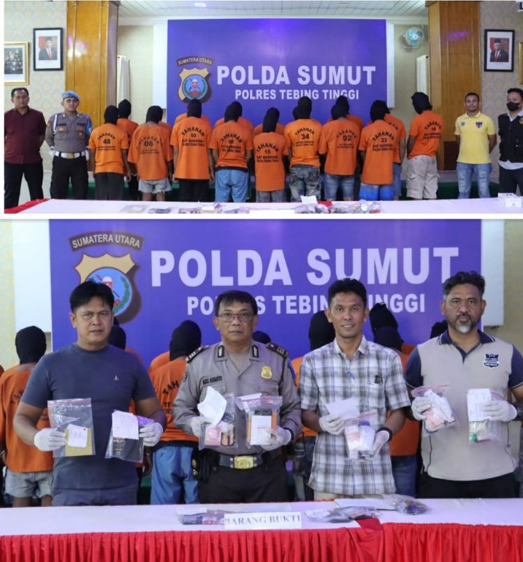 17 Bandit Narkoba Berhasil Di Tangkap Polres Tebingtinggi