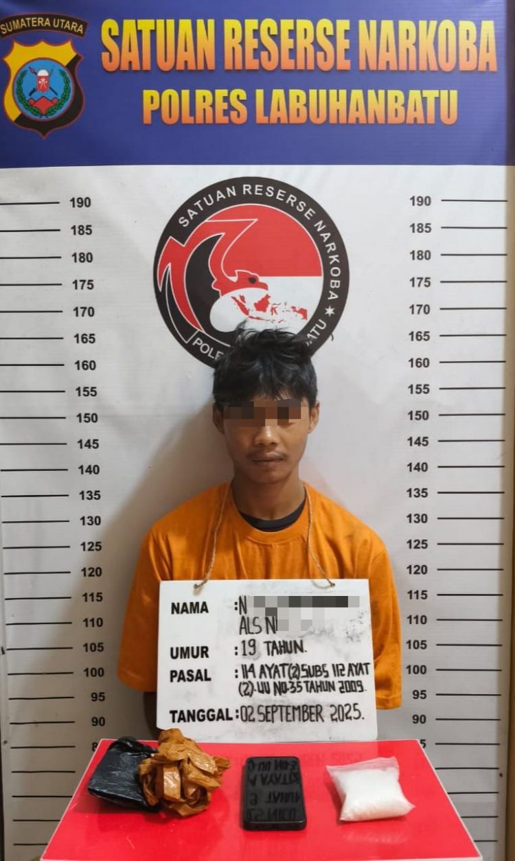 Satres Narkoba Polres Labuhanbatu Ringkus Pemuda Bawa Sabu