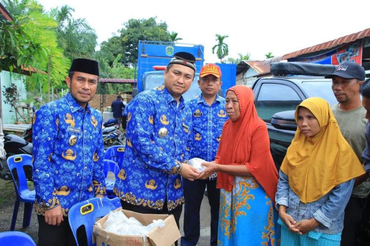 Bupati Labura Pantau  Banjir Di Kecamatan Merbau