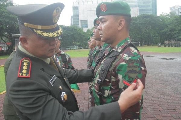 50 Personil Kodim 0201/Medan Naik Pangkat
