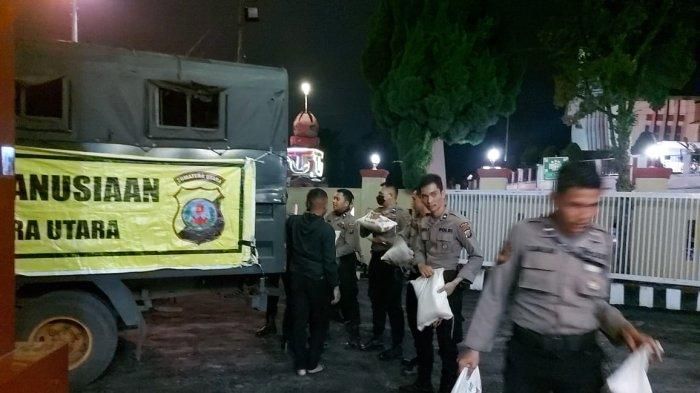 Puluhan Truk Dari Poldasu  Angkut Bantuan Terus  Berdatangan ke Taput