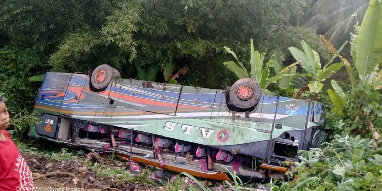 Hindari Sepeda Motor, Bus ALS Masuk Jurang di Tapsel, Satu Penumpang Tewas