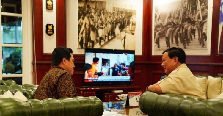 Prabowo Dan Erick Merapat Mendekat