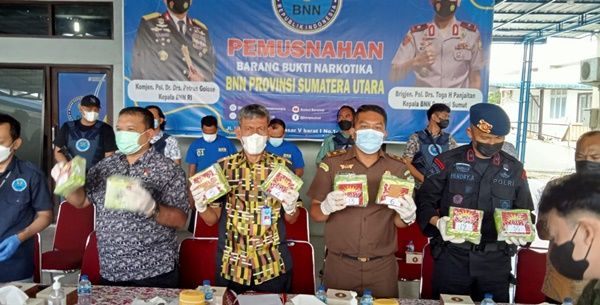 Sergap Dua Warga Aceh di Medan, BNNP Sumut Gagalkan Pengiriman 21 Kg Sabu ke Jambi