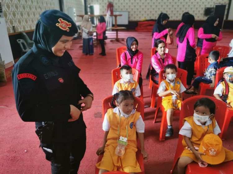 Brimob Sahabat Anak, Sambut Kedatangan TK Bhayangkari di Makosat Brimob Poldasu