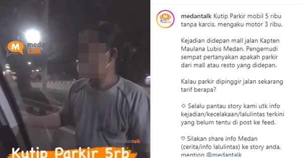 Minta Uang Parkir Rp5 Ribu Tanpa Karcis, Pemuda Ini Diciduk