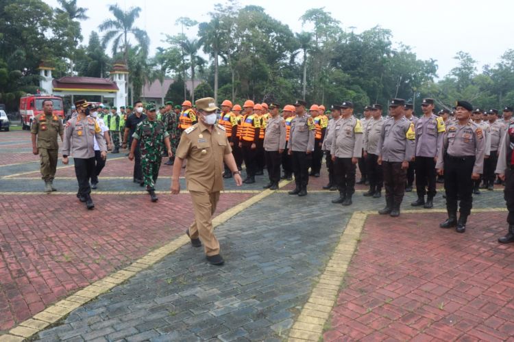 Polresta dan Pemkab Deli Serdang Gelar Apel Kesiapsiagaan Penanggulangan Bencana