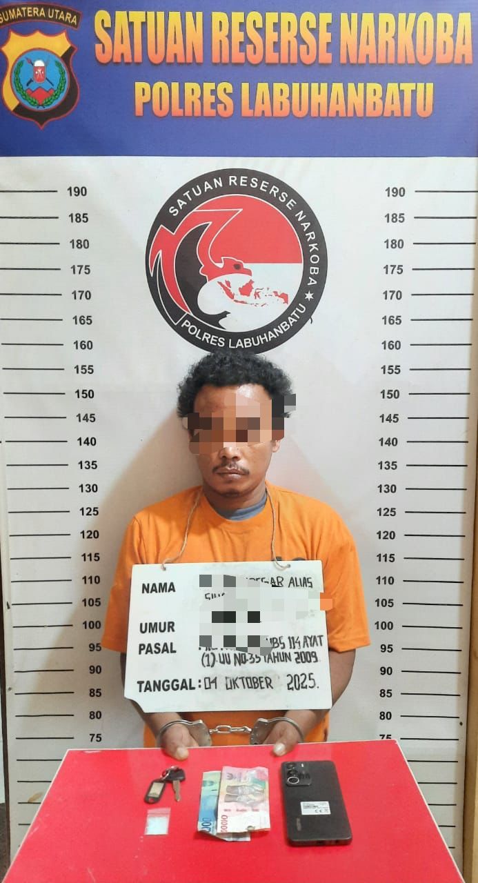 Berdasarkan Informasi Masyarakat, Pengguna Narkoba Diciduk Polres Labuhanbatu