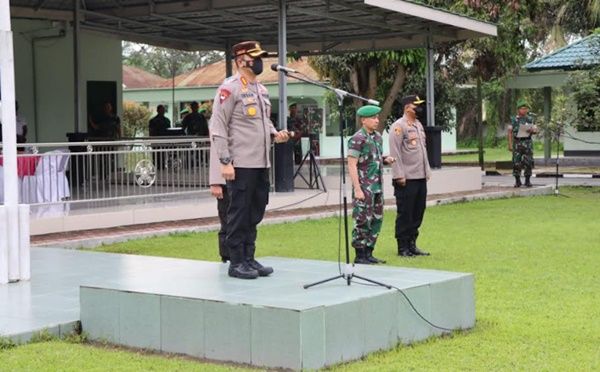 Kapolresta Deli Serdang Pimpin Apel Sinergitas di Kodim 0204/DS
