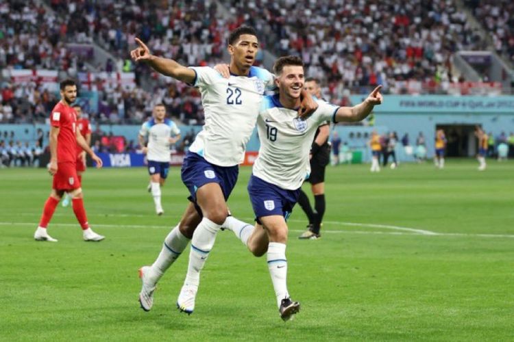 Inggris Pesta Gol ke Gawang Iran, Skor 6-2