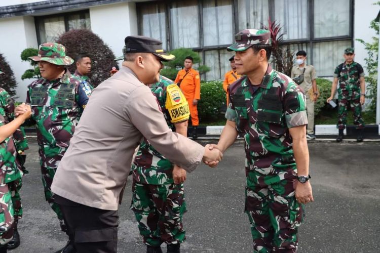 Kapolres Labuhanbatu Hadiri Pembukaan Latihan Penanggulangan Bencana Alam Korem 022/PT