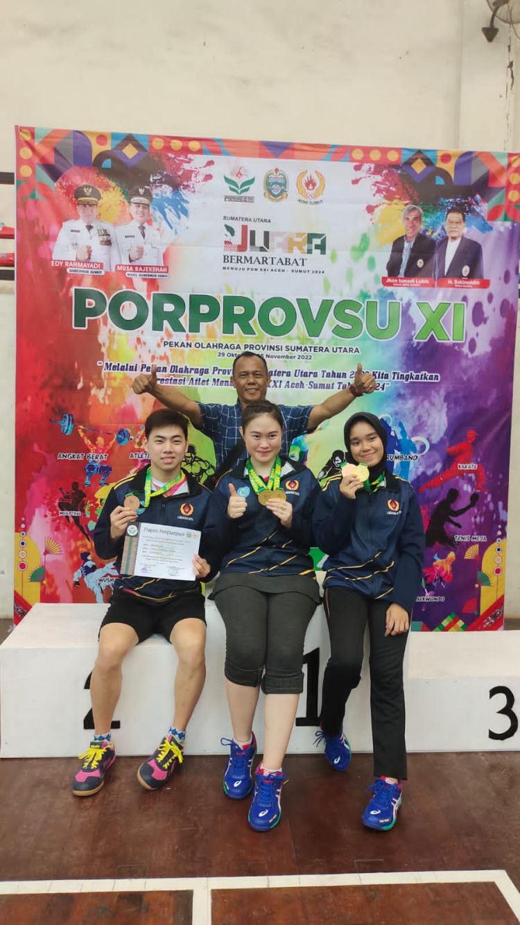 Labuhanbatu Juara Umum  Cabor Tenis Meja, Merai 4 Emas