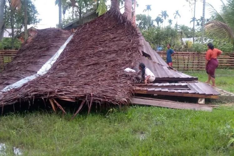 Lima Rumah di Aceh Timur Rusak Diterjang Puting Beliung