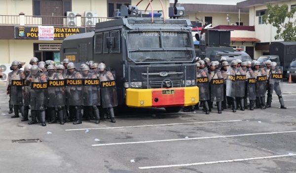 Jelang Pemilu 2024, Sat Samapta Polrestabes Medan Gelar Simulasi Penanganan Unras