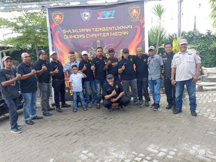 Ratusan Bikers se-Sumut Hadiri Syukuran Dumors Chapter Kota Medan