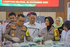 Polda Lampung Bongkar 14 Kasus Narkoba Satu Bulan Terakhir