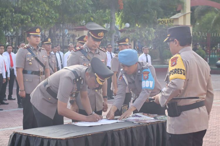 7 Pejabat Utama Polresta Palu Dilakukan Sertijab