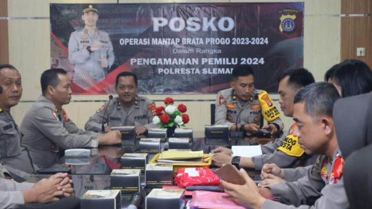 Tim Was Ops Polda DIY Cek Posko Ops Mantap Brata Progo 2023 Polresta Sleman