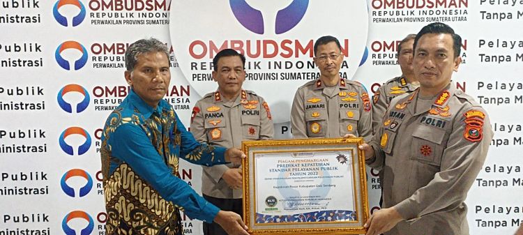Momen Kapolres se Jajaran Polda Sumut Dapat Zona Hijau Pelayanan Publik