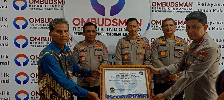 Momen Kapolres se Jajaran Polda Sumut Dapat Zona Hijau Pelayanan Publik