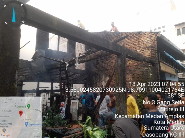Rumah Terbakar, 6 Orang Sekeluarga Tewas di Medan